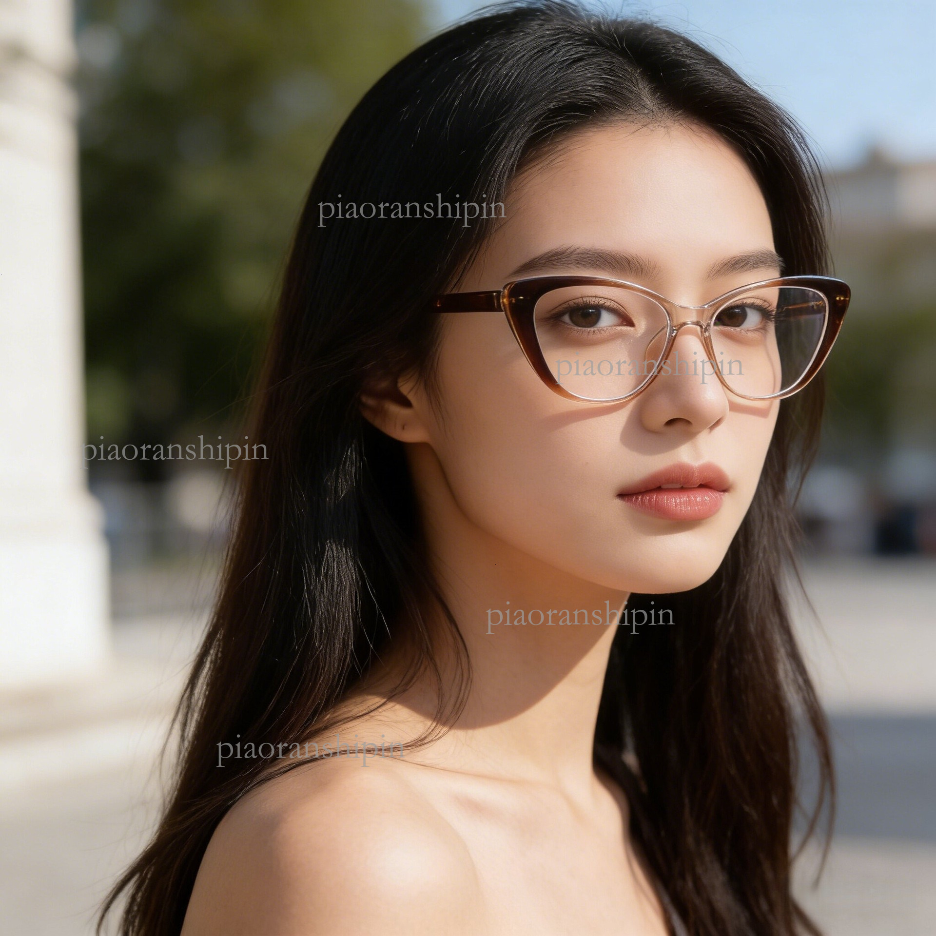 2026 Designer High-end Reading Glasses Tortoise Fashionable Anti Blue Light Glasses Internet Celebrity Cat Eye Elderly Single Vision Glasses