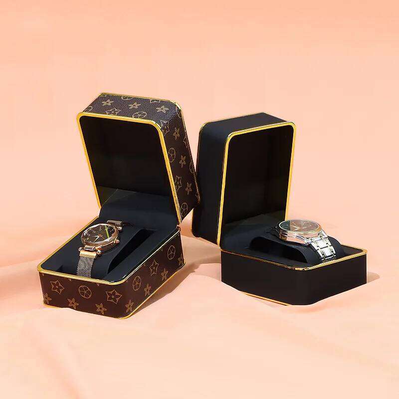 Luxury Style PU Stitched Watch Box For Business Pocket Watches Wristwatches And Portable Zippered Fashion Accessory Packaging And Storage