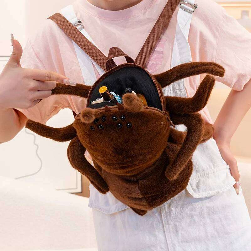 35CM Realistic Plush Insect Cartoon Anime Backpack Children's Spider Doll Shoulder Bag Gift Z260124