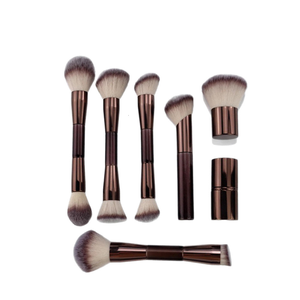 Makeup Tools Hourglass Makeup Brushes Set VEGAN Travel Set with a pouch Soft Synthetic Hair Metal Handle Deluxe Cosmetics Brush Kit 231020