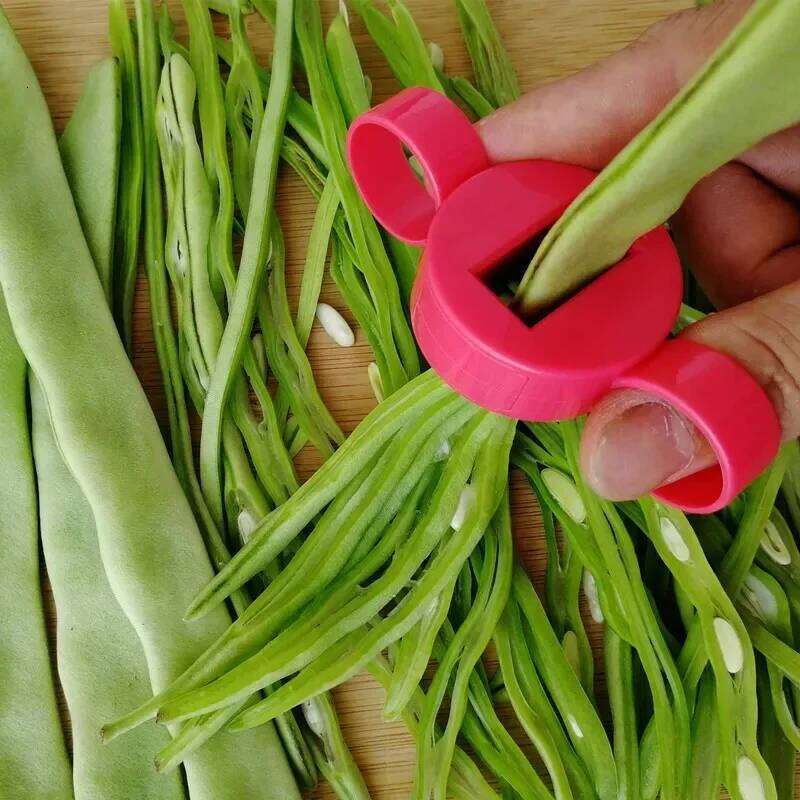 Green Bean Cutter Cut Fruit Stringer Peeler Remover for Easy Vegetable Slicer Kitchen Gadgets