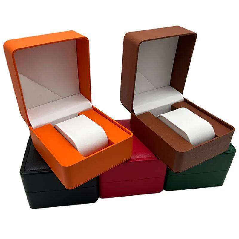 PU leather watch storage box, flip watch packaging box, watch display box
