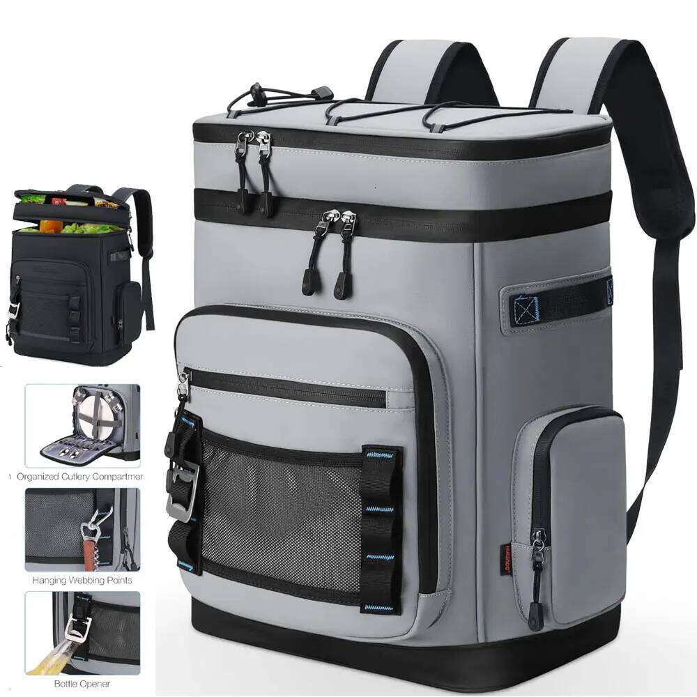 30L Waterproof Insulated Backpack Men Women Leak Proof Cooler Rucksack for Camping Beach Fishing Picnic Travel Bag Z260124