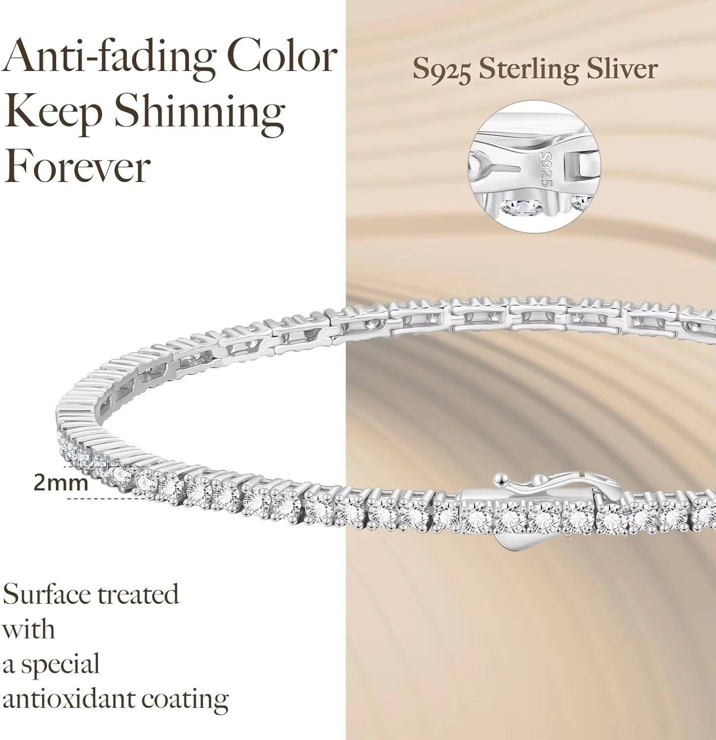Men Women Fashion Clustered Stretchy Zirconia 18K Gold Real Lab Grown Mossanite Tennis Chain Necklace Tennis Bracelet