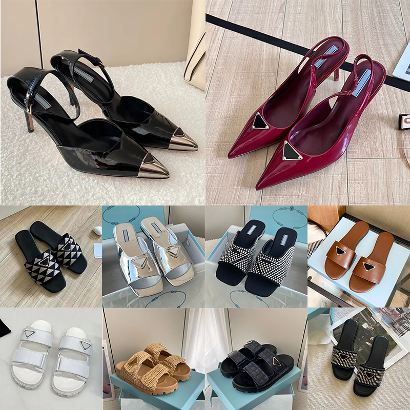 With Box designer slippers men women Luxury Fashion Minimalist Office Style Geometric Heel Dress shoes TLightweight Rubber Platform Casual beach sandals slippers