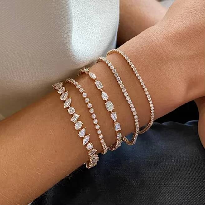 Custom GIA IGI Certified Lab Grown Diamond Tennis Bracelet Chain 10K 14K 18K HPHT Cvd Diamond Bracelet for Women