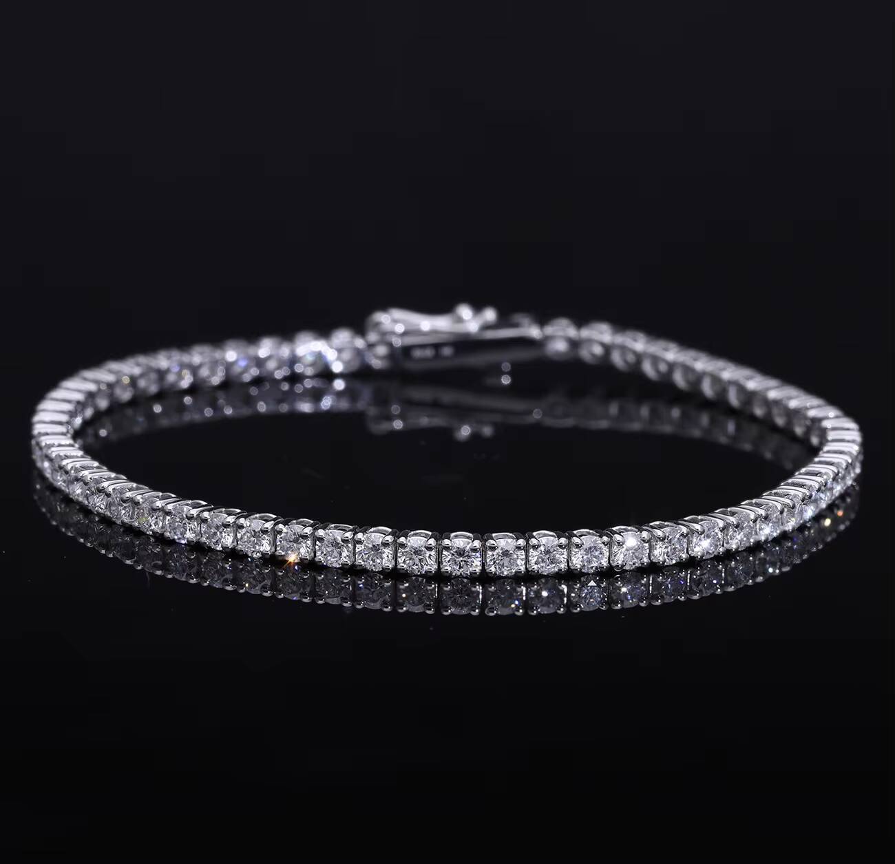 14K Gold F VVS VS Lab Grown 472ct CVD Diamond Tennis Bracelet Classic Round Cut Full Eternity Luxury Fine Jewelry for Women