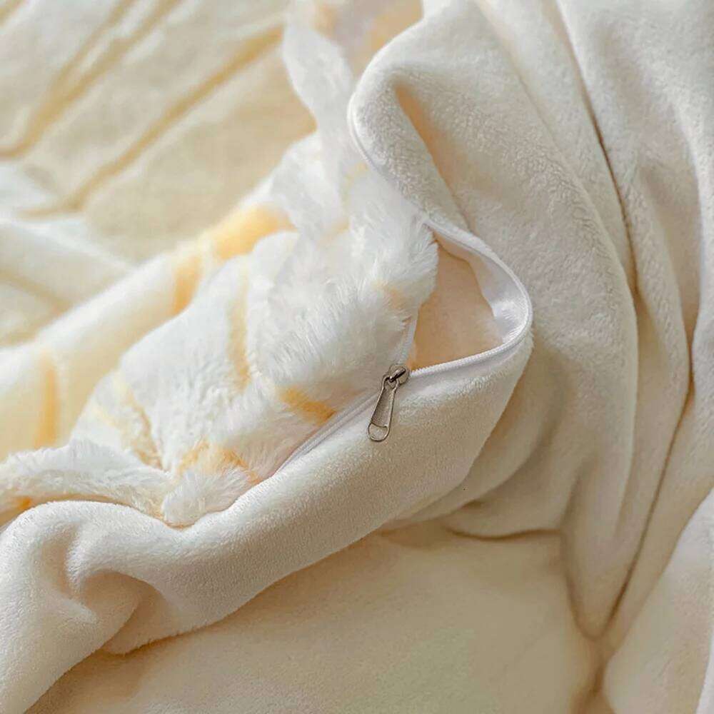Thicken Milk Velvet Bedding Set Winter Warm Jacquard Quilt Cover Pillowcase Bed Linen Comfortable Soft Home Four Piece Sets Y260124