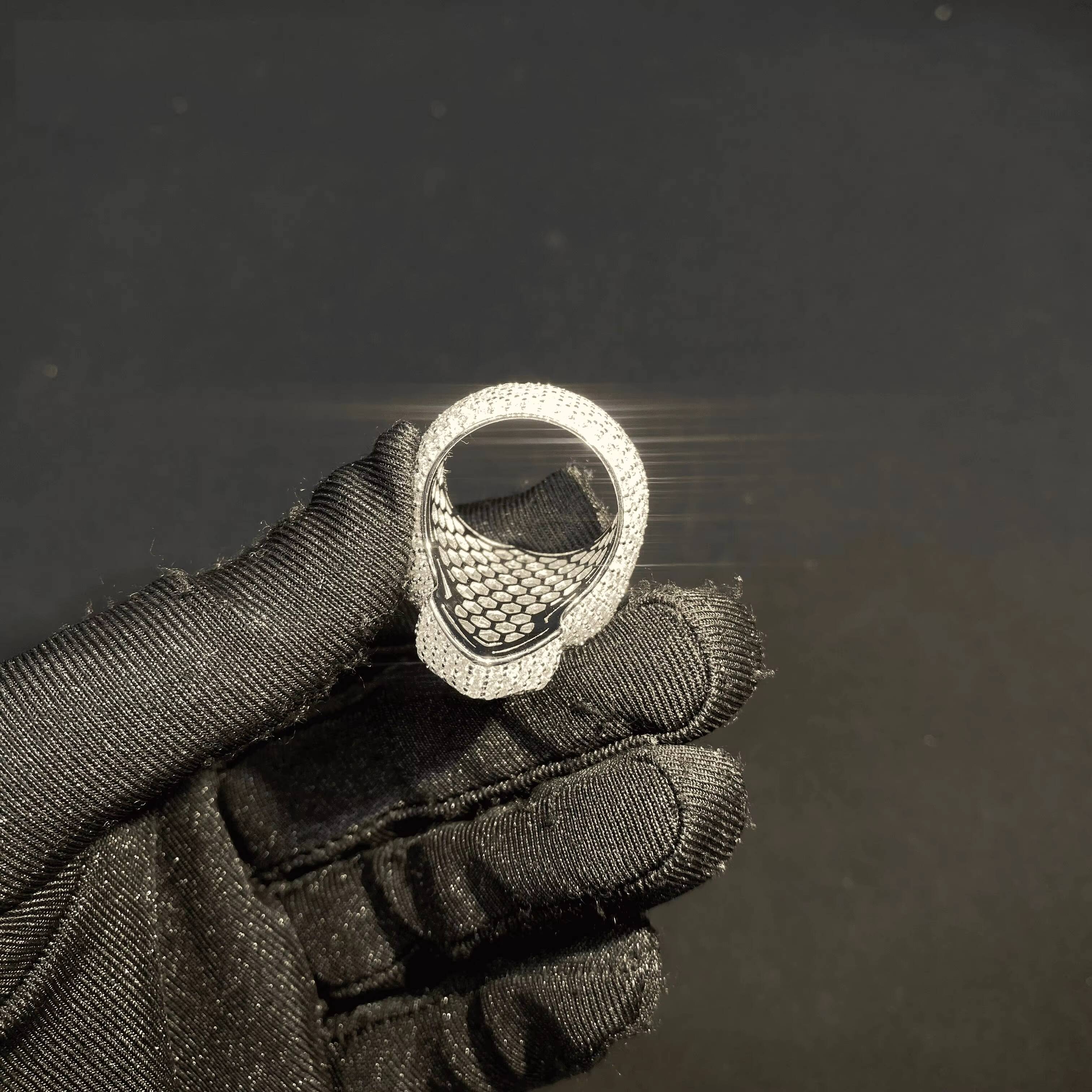 Hip hop moissanite iced cross ring lab grown diamond pav luxury bold statement unisex hip hop ring design