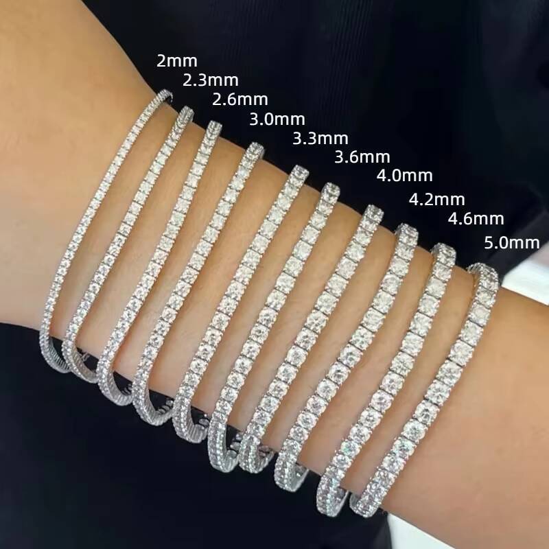 Customized 3-10ct Round 14K IGI Certified Lab Grown Tennis Bracelet Chain Jewelry for Men Women Diamond Bracelets Bangles