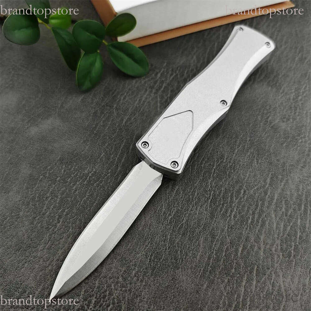 3Models White Hera Knife 2 87 Satin 440C Blade Alloy Handles Double folding Action Tactical Survival Gear Pocket Knives With knife Nylon Sheath - view 3