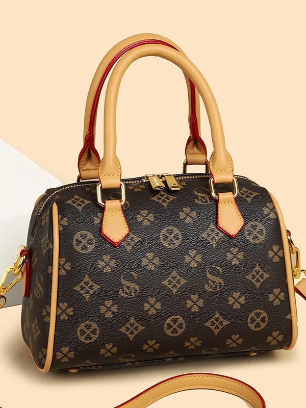 Fashion Elegant Women Handbag 2026 New Print Design Versatile Boston Bag Commuter Portable Crossbody Bag