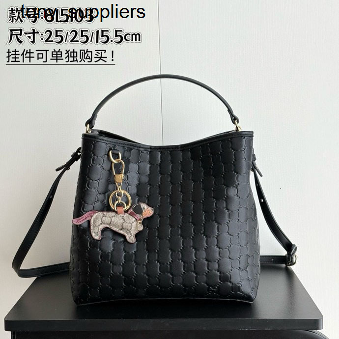 Top Quality Designer bag G Home Emblem Classic Vintage Embossed Genuine Leather Single Shoulder Crossbody Bucket Bag Underarm Handbag
