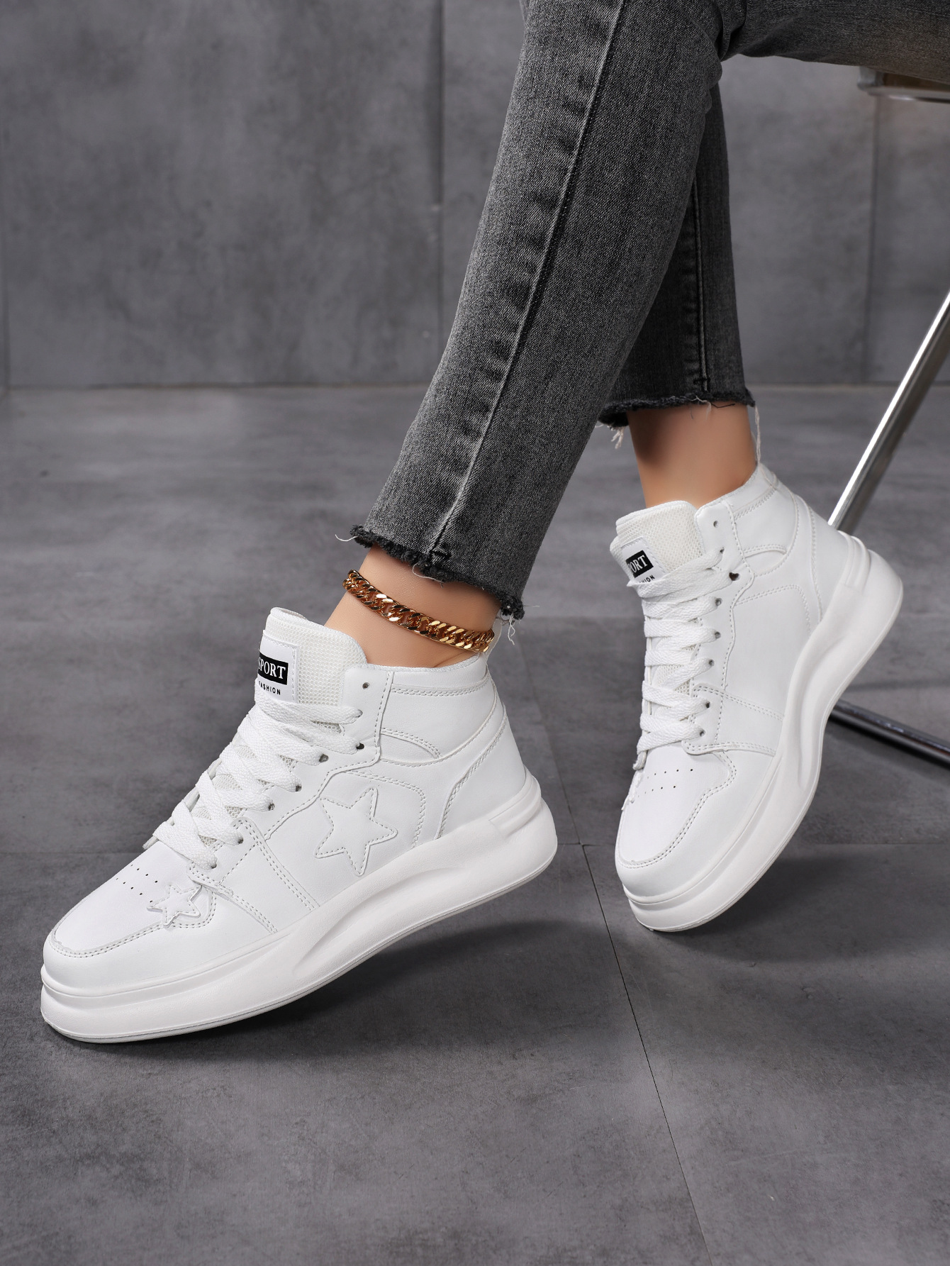 Spring 2026 New Arrival Unisex Breathable Trendy Versatile Chunky High Top Sneakers Fashion Casual Shoes for Men and Women Free Shipping