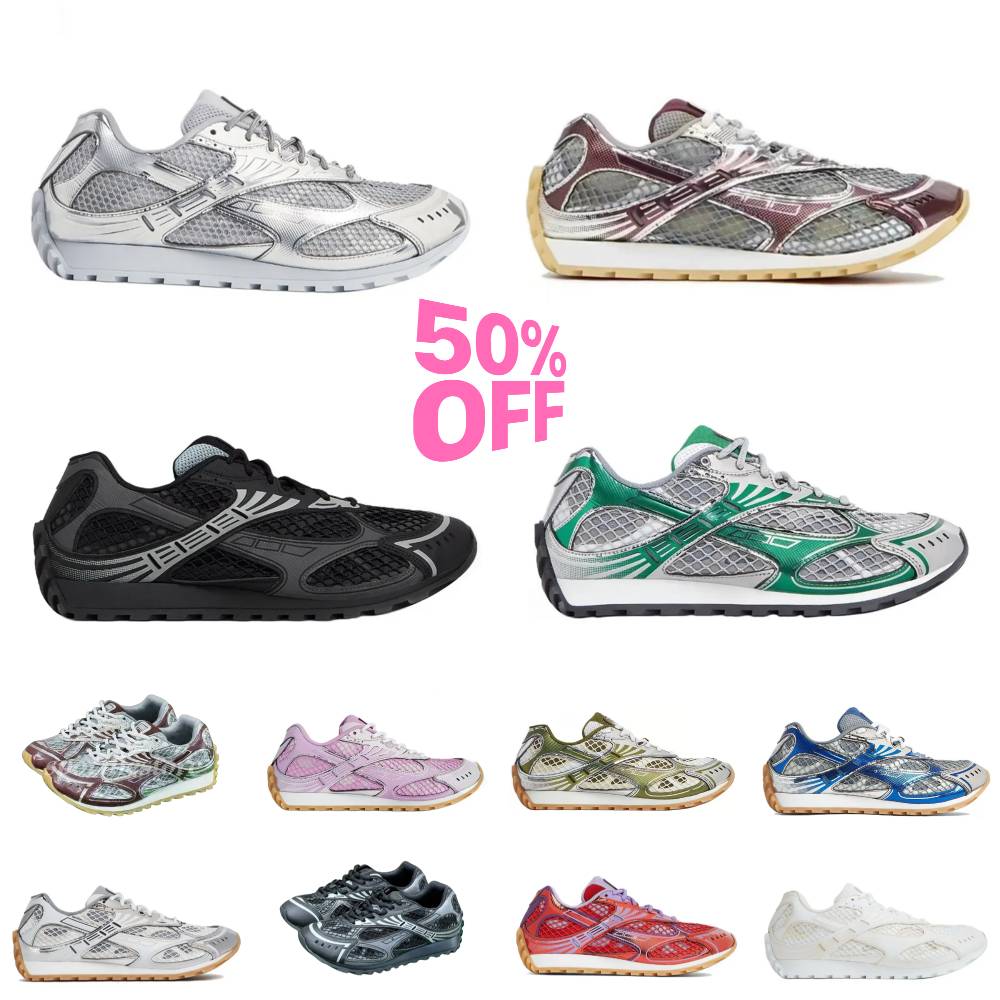 Designer Orbit Shoes Men Womens Sneakers Out Of Offices Casual Shoes Luxury Trainers Breathable Leather Nylon Fabric Lace Up Silver Black Gold Pink Running Shoes