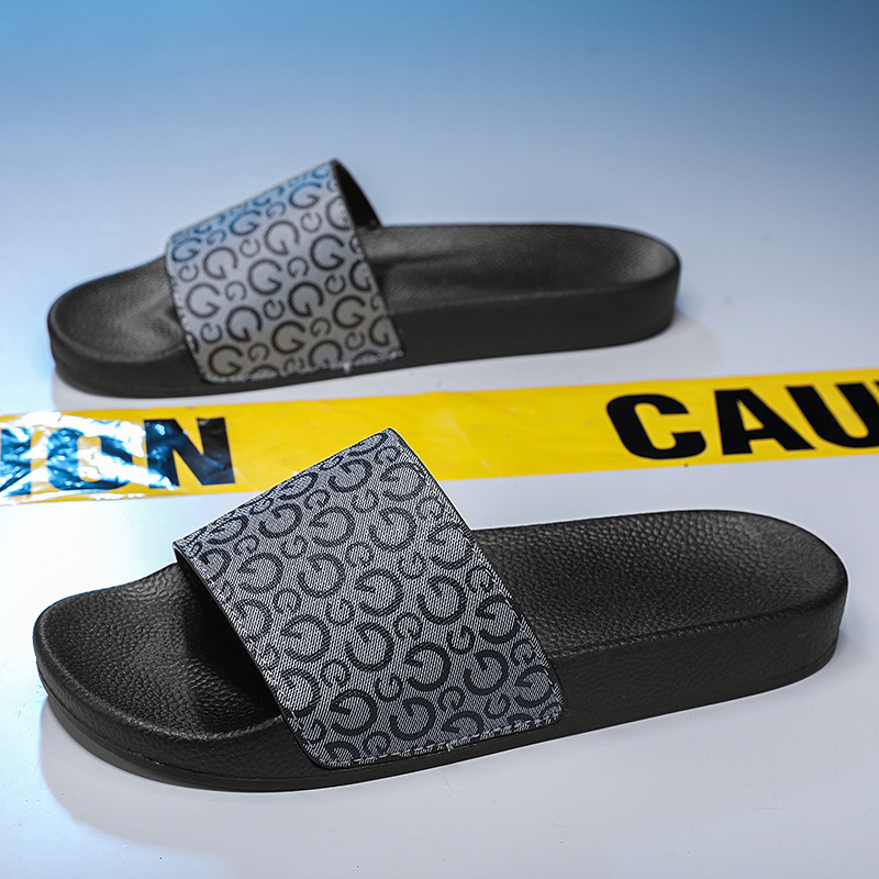 2026 new letter print design men's plus size 39-47 slippers summer fashion outdoor beach slippers black blue brown free shipping