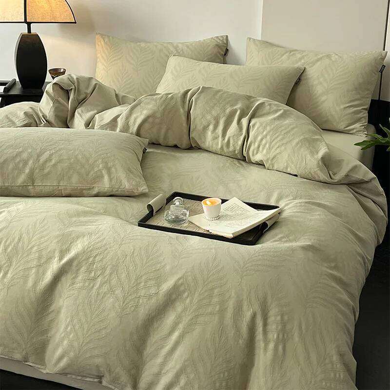Four-piece set of pure cotton, all-cotton, 60-count jacquard quilt cover, bed sheet set, home textiles Y260124