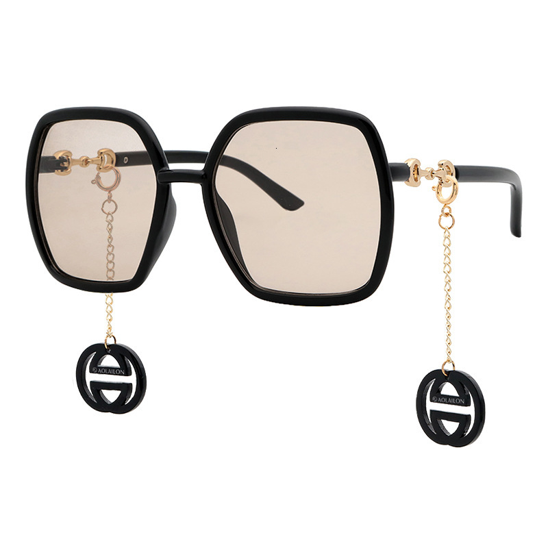 Luxury Brand Designer Sunglass New Fashionable European And American Style Large Frame Women's Sunglasses, Sun Protection, Prescription Sunglasse