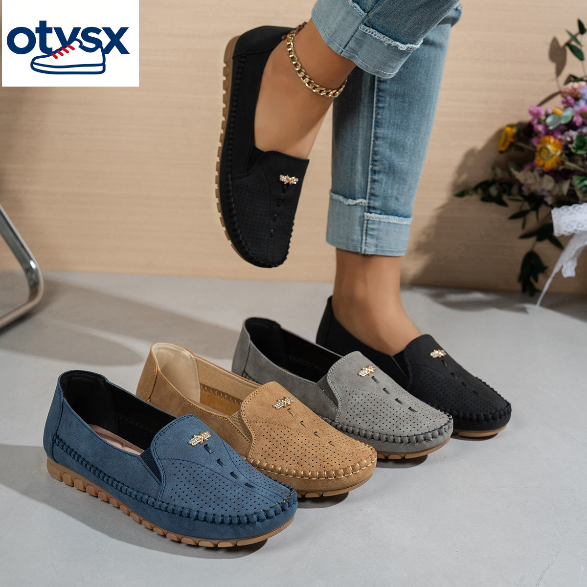 2026 new plus size stitched fashion solid color women's flat casual shoes, walking shoes, versatile shoes