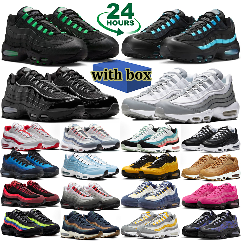 airmaxx 95 95s men designer shoes durable trainers mems outdoor comfortable sports sneakers black white neon olive blue