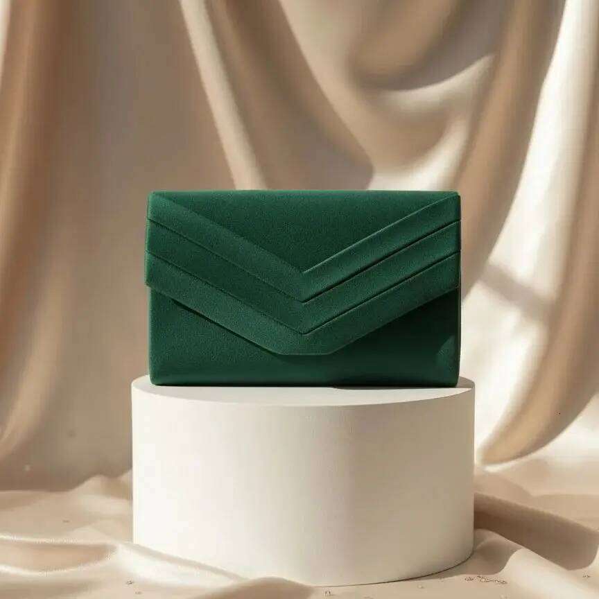 Luxury New Arrival Red Color Velvet Women Evening Envelope Wedding Party Clutch Bags Messenger Chain Shoulder Purse