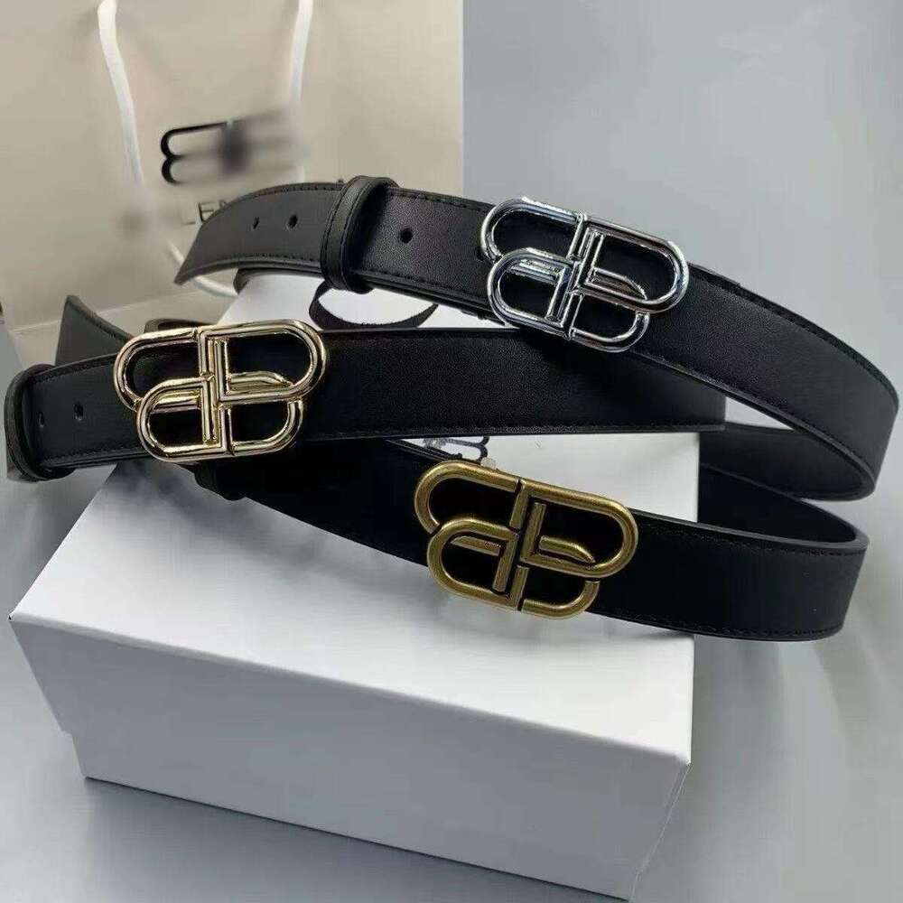 Bal encia ga belts desginer men Home New Unisex Ancient silver Buckle Double-Sided Cowhide Couple Belt Casual