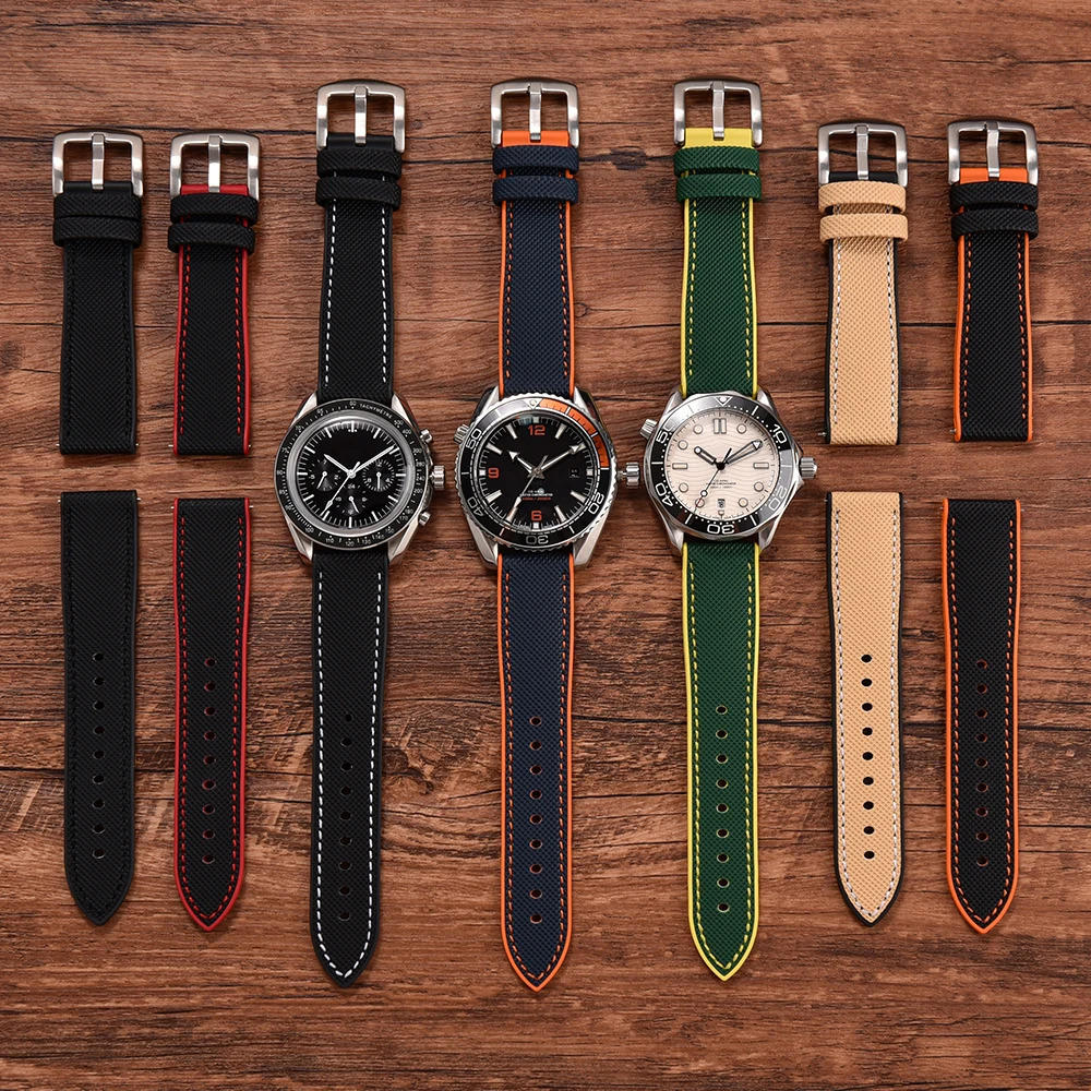 18mm 20mm 22mm 24mm Hybrid FKM Watch Strap Fluoro Rubber Watchband FPM Soft StrapsQuick relea For Each Waterproof Watches 260122 - view 3