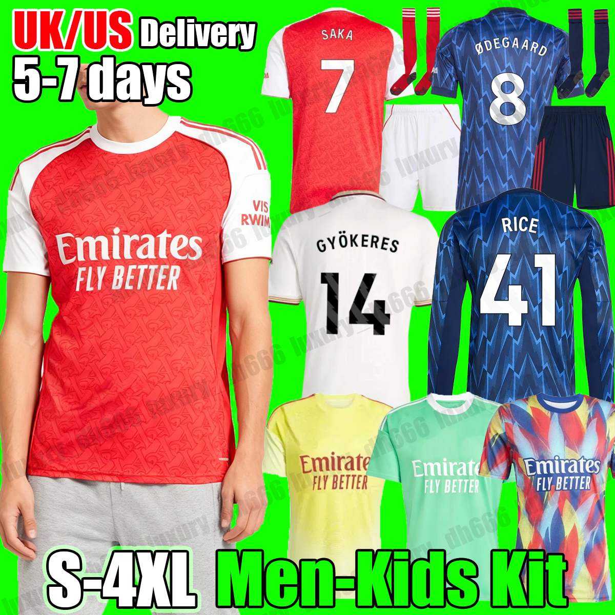 XXXL 4XL 25 26 soccer jersey SAKA RICE ZUBIMENDI GYOKERES EZE G.JESUS HAVERTZ ODEGAARD football shirt football Top goalkeeper long sleeve men kids kit training kit
