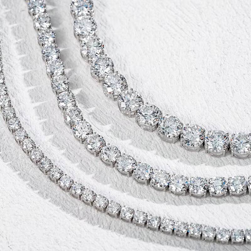 Ready to Ship Tennis Bracelet 10K White Yellow Solid Gold Different Size Lab Grown Diamond Tennis Chain