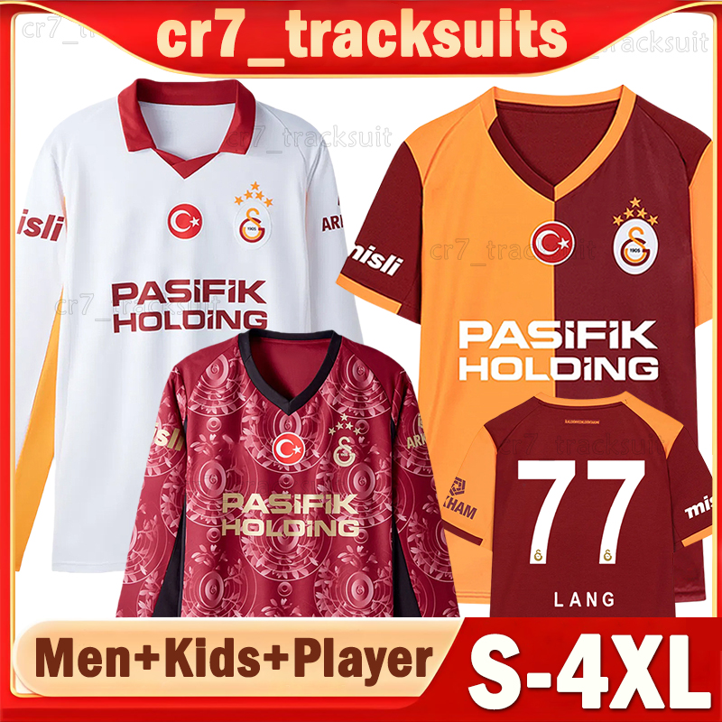XXXL 4XL 2025 2026 Galatasaray Soccer Jerseys Retro LANG OSIMHEN ASPRILLA YUNUS BARIS ICARDI Men Uniforms 25 26 SANE G.SARA Long sleeves Football Shirts kids kits sets