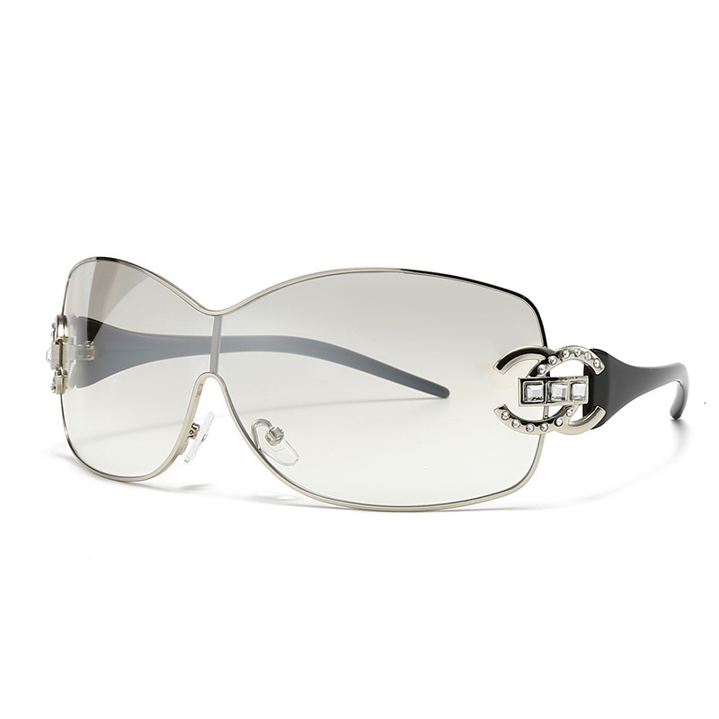 Luxury Brand Designer Sunglass 81052 European And American Fashion Metal Frameless Women's Sunglasses Designer High-End Sunshade Sunglasses Stree