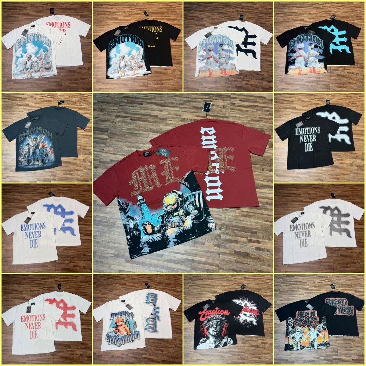 New arrived High Street mixed emotion T-shirt summer fashion hip-hop retro casual cartoon printed shorts sleeveds T-shirt US size S-XL