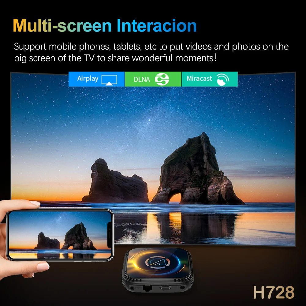 VONTAR H728 Android 14 TV Box Allwinner H728 Octa Core Cortex A55 Support 8K Video 4K 1000M LAN Wifi6 Media Player Cooling Fan