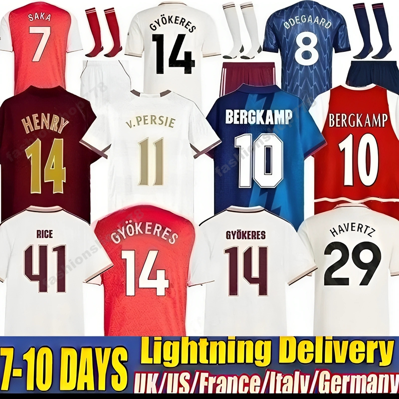 Arsenaljersey kit Arsenally jersey football tops Soccer Jerseys vintage SAKA GYOKERES 26 27 EZE ODEGAARD RICE MADUEKE MARTINELLI BERGKAMP HENRY retro kids Shirt