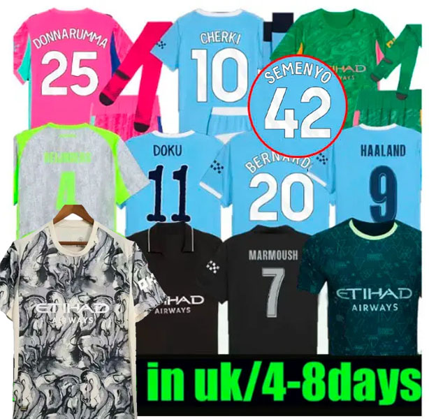 DOKU HAALAND 25 26 27 Fourth Marmoush SOCCER JERSEYS DONNARUMMA FODEN SEMENYO 42 2026 RODRIGO mans Kovacic Matheus N ECHEVERRI football shirt men kids