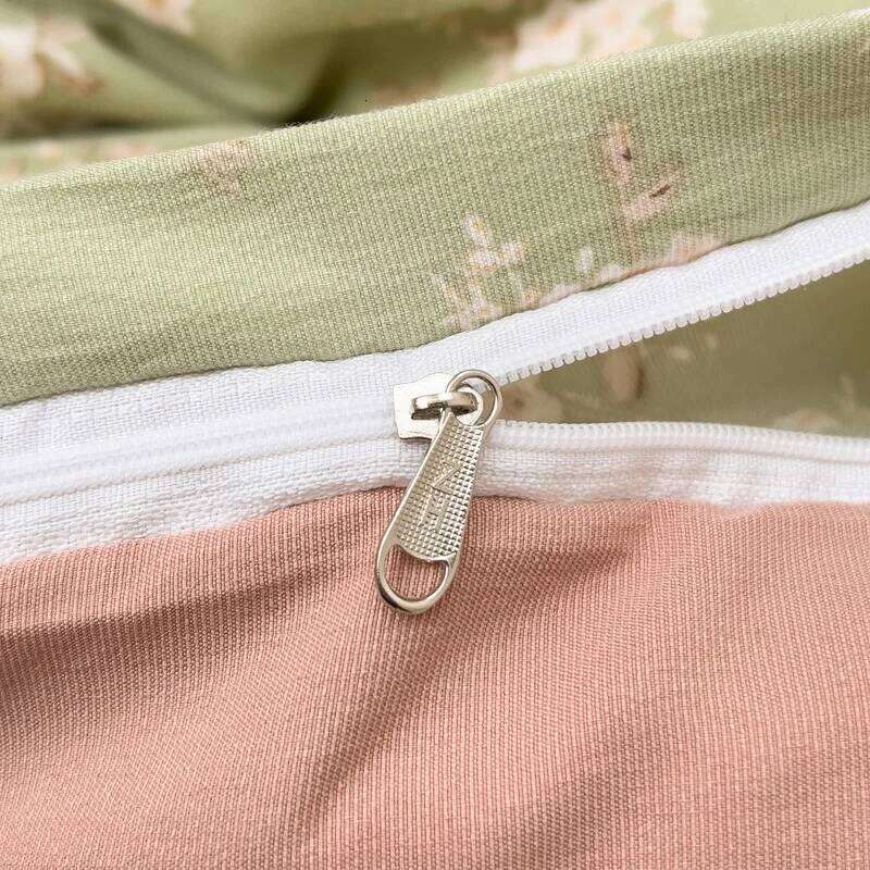 Green Floral Bedding Ins Girls Queen King Three or Four Pieces Duvet Cover with Zipper No Filler Pillowcases Bed Sheet Set Y260124