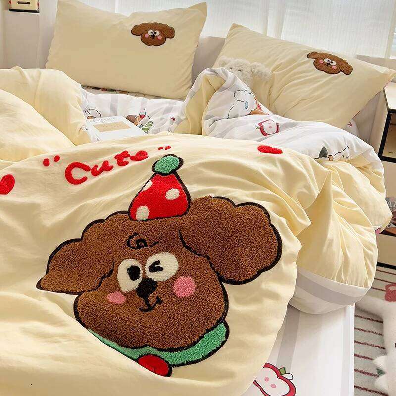 2025 Capibara Bedding Sheets Dog Cat Cute-Girl Soft Skin Friendly For Kids Capibaras Bed Linen Set Duvet Cover Y260124