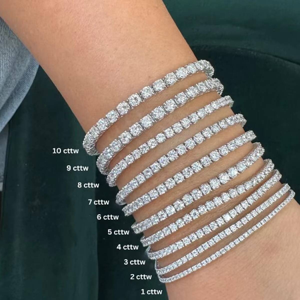 Custom GIA IGI Certified Lab Grown Diamond Tennis Bracelet Chain 10K 14K 18K HPHT Cvd Diamond Bracelet for Women