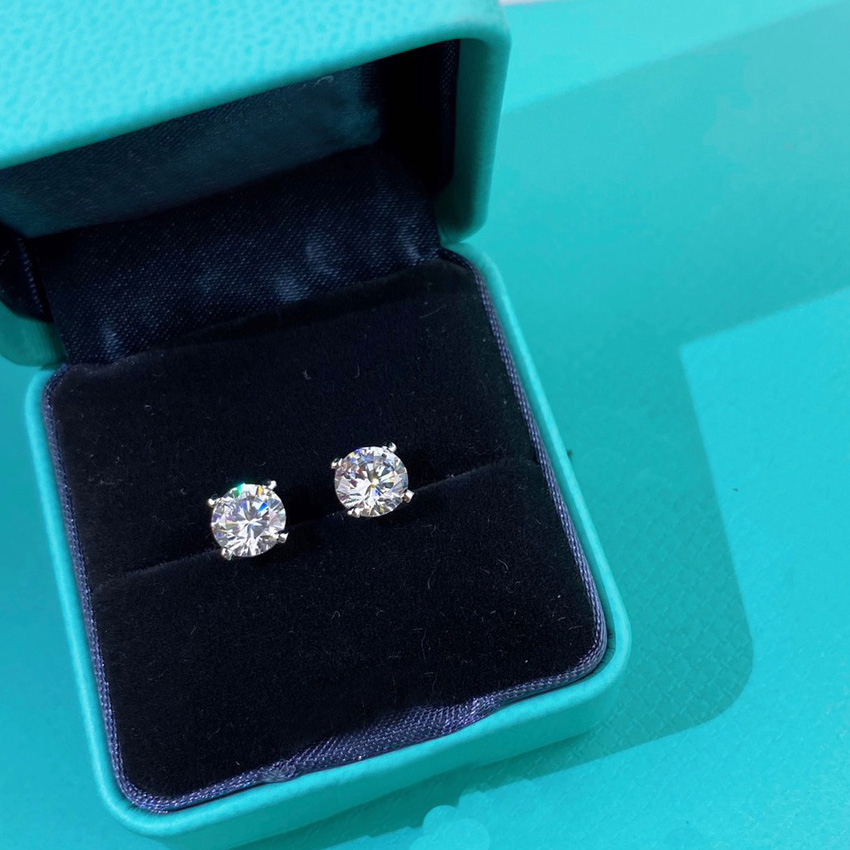 designer high quality diamonds for women luxury earrings alphabet valentine gift Elegant Christmas gifts jewelry box