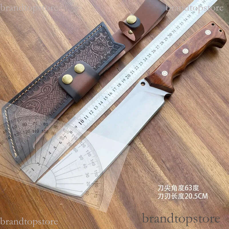 Outdoor woodcutting with an integrated keel, thickened blade body, 8MM folding knife knife high hardness, straight open-path survival knife, bone-cutt