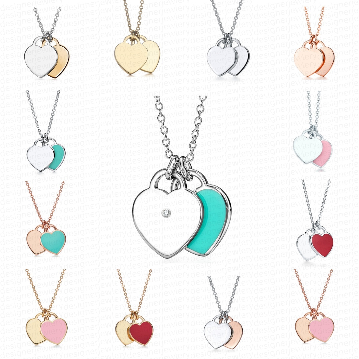 Heart Tag Pendant Necklaces Designer Jewelry Designer Necklace Classic Business Love Valentine's Day Gift Stainless Steel Silver Plated Heart Necklace Designer