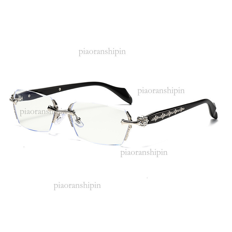 2026 Designer's New Luxury Frameless Women's Reading Glasses Fashion Brand Accessories Anti Blue Light Metal HD Elderly Reading Glasses Whol