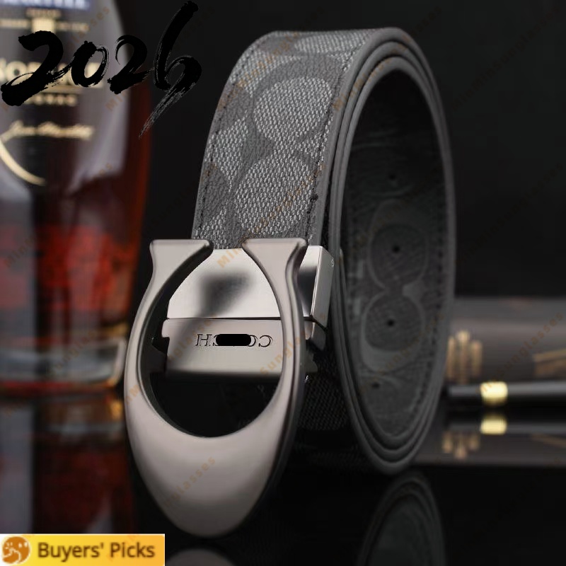 men Belt Designer Belt 3.5cm Knight Print Design 105-125cm Zinc Alloy Buckle Mens Belt Fashion Versatile Style Double-sided available