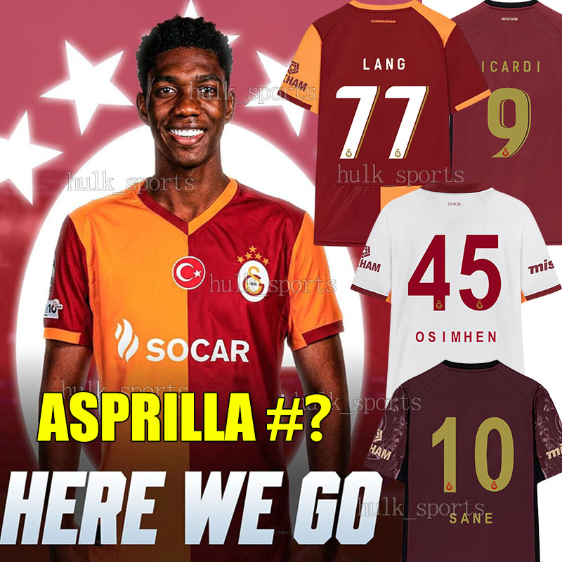 4XL 2025/26 GaLaTaSaRaY SK ASPRILLA LANG soccer jerseys OSIMHEN ICARDI BARIS SANE YUNUS G.SARA E. ELMALI GUNDOGAN SALLAI men kids Kits socks sets retro football shirt