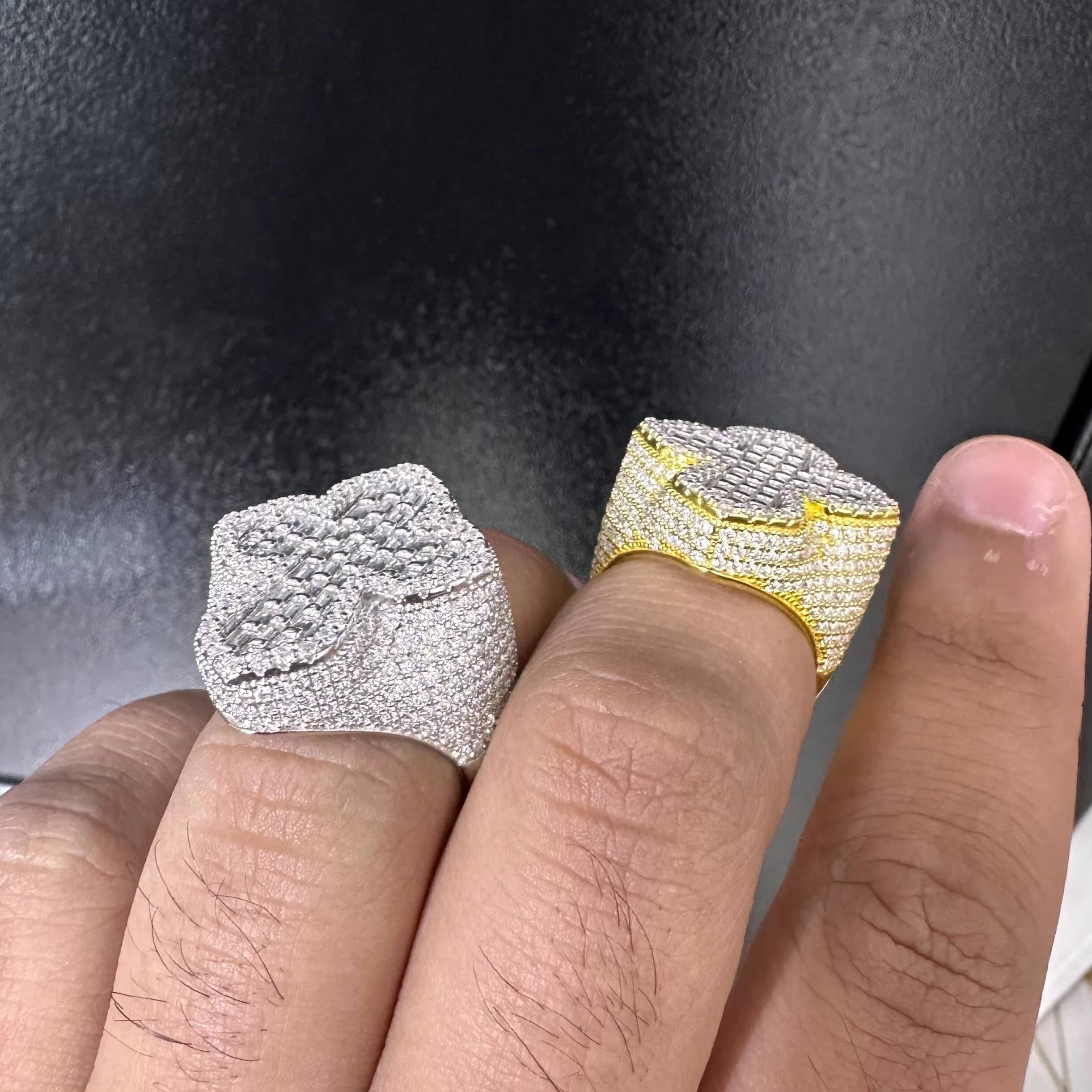 Luxury Lab Grown Round Elegant Cross 14k 18k Solid Gold Diamond Ring 925 Silver Eternity Lab created Diamond Rings For Women