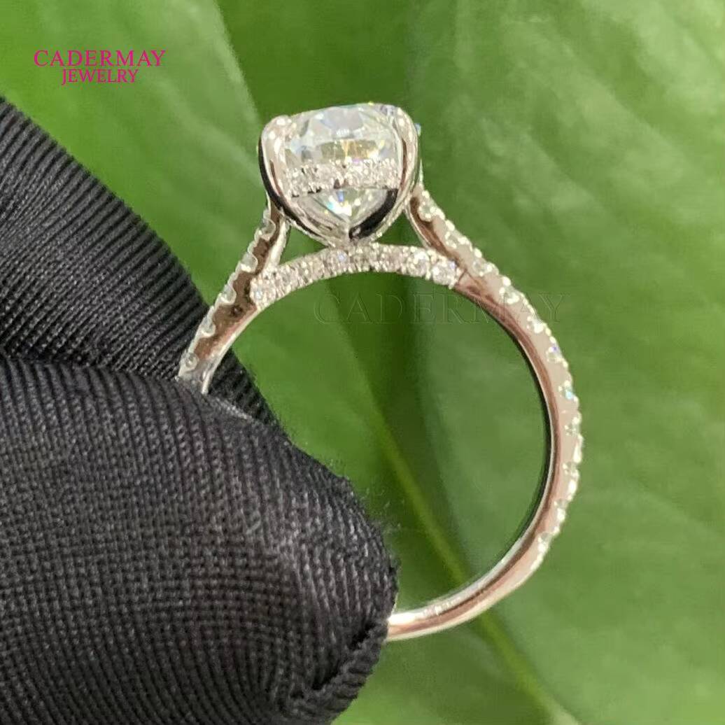 S925 Silver Sterling Long Oval 5ct Fancy Moissanite D VVS1 Pass Diamond Tester Engagement Wedding Rings Brand