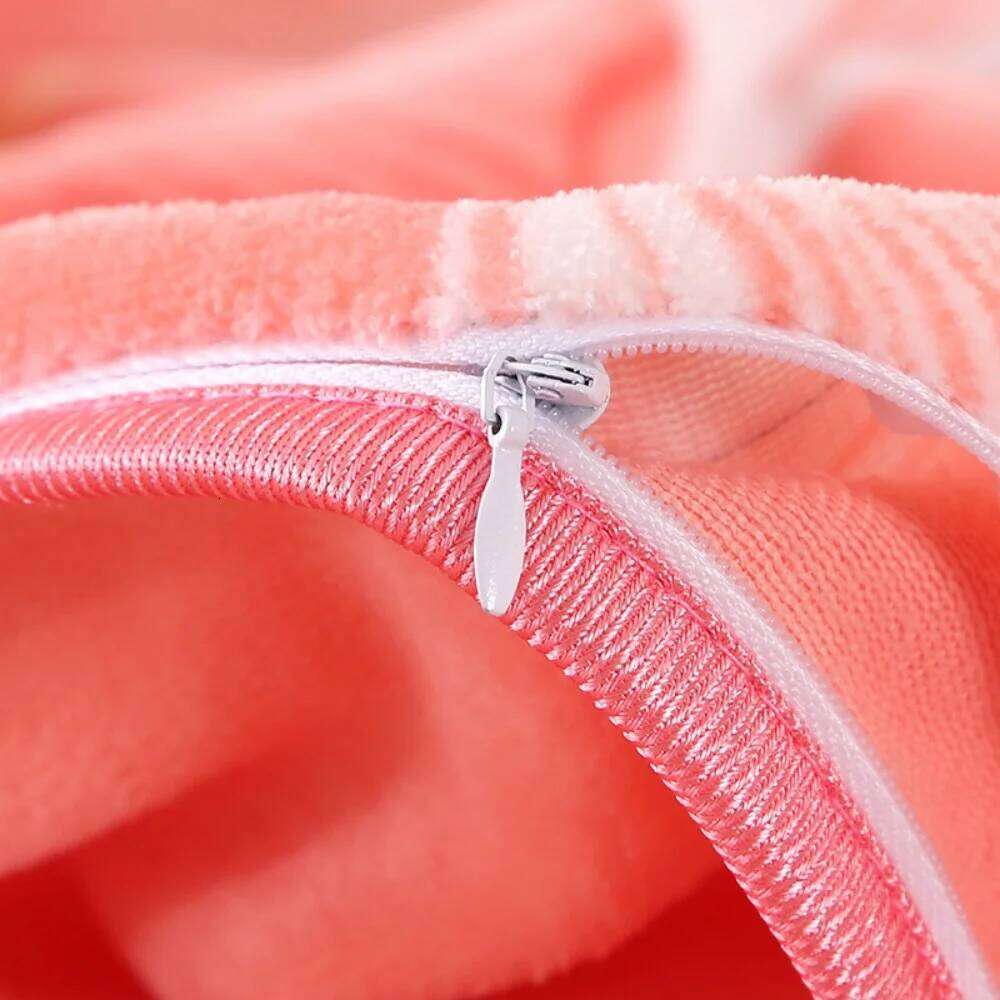 Class A Milk Bedding Sets Double-Sided Thicken Four-Piece Set Light Luxury Winter Warm Coral Velvet Quilt Cover Bed Skirt Y260124
