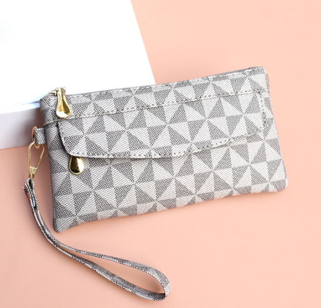 Lacel Urwebin 2026 New Windmill Print Design Womens Wallet Simple Versatile Portable Clutch Bag Gift for Mom Red Khaki Black Coffee