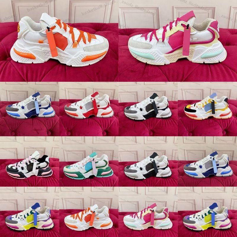 designer shoes brand mens womens retro casual dg airmaster lace up patch work platfrom sneakers classic dolce gabannas e dg gabbanas XD65