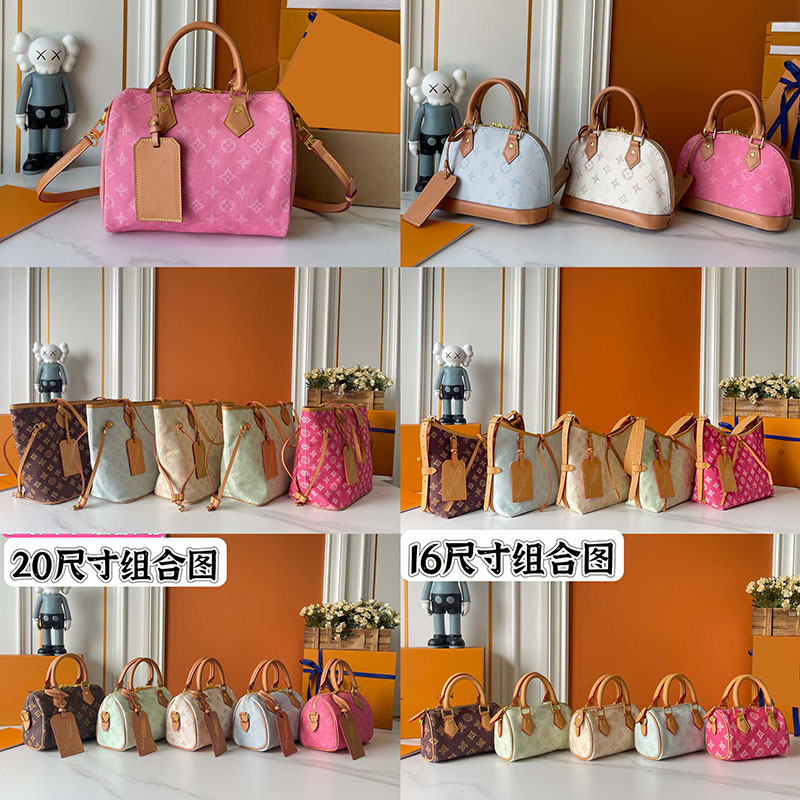 2026 New Designer Monogram Women's Shoulder bag Luxury Canvas Pillow handbag Purse 130th Anniversary Edition Cross body bag Colorful Fashion Shell bag Tote Bag1